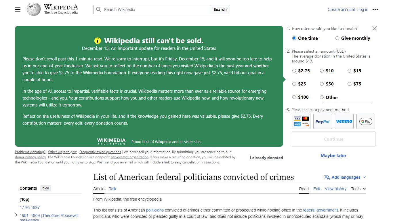 List of American federal politicians convicted of crimes